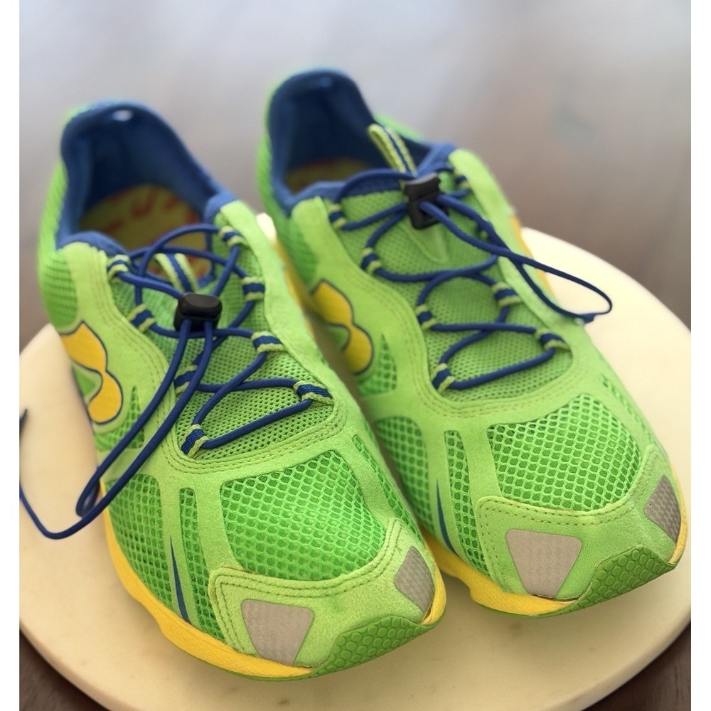 Newton Tri-Racer MV3 Men's 10.5 Lime Green Yellow Running Shoes M033 Triathlon